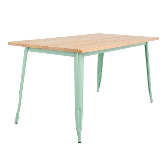 Table style industriel en acier et bois ( 160 x 80 cm ) - Disponible en plusieurs couleurs