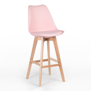 Tabouret style scandinave avec assise rembourrée - Disponible en différentes couleurs