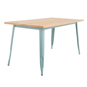 Table style industriel en acier et bois ( 160 x 80 cm ) - Disponible en plusieurs couleurs