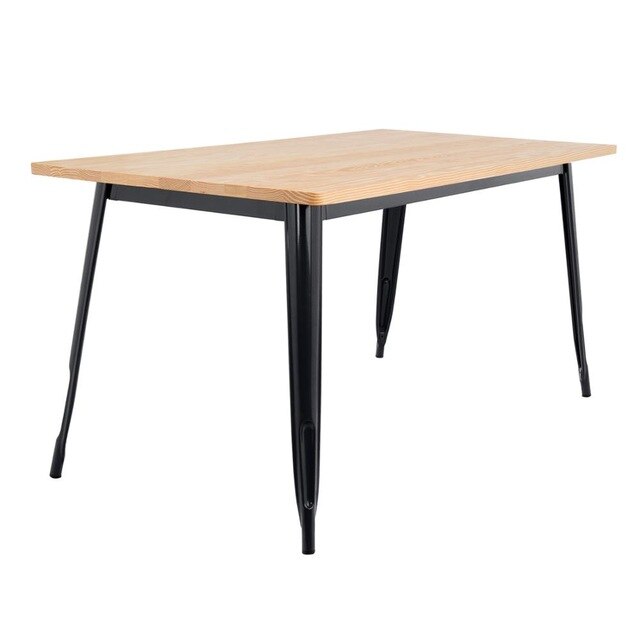 Table style industriel en acier et bois ( 160 x 80 cm ) - Disponible en plusieurs couleurs