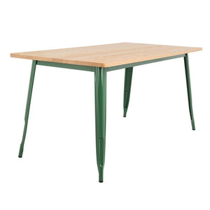 Table style industriel en acier et bois ( 160 x 80 cm ) - Disponible en plusieurs couleurs