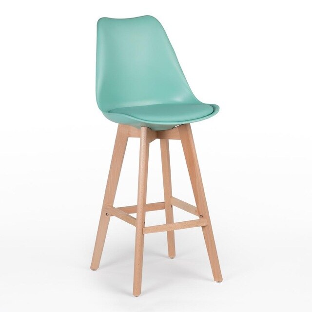 Tabouret style scandinave avec assise rembourrée - Disponible en différentes couleurs