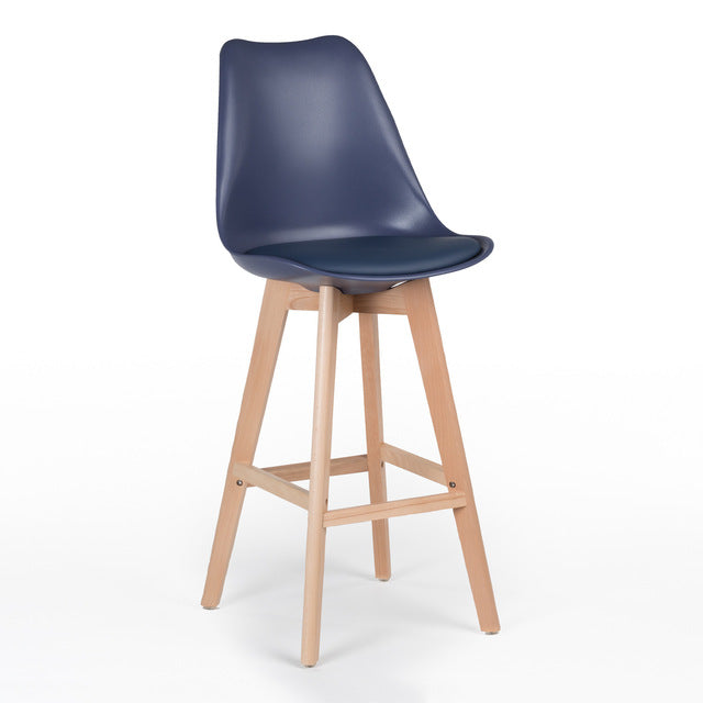 Tabouret style scandinave avec assise rembourrée - Disponible en différentes couleurs