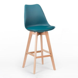 Tabouret style scandinave avec assise rembourrée - Disponible en différentes couleurs