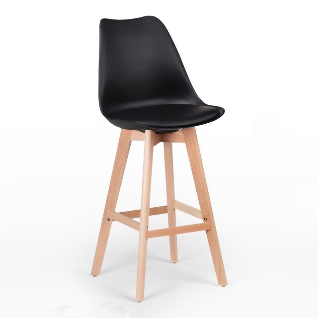 Tabouret style scandinave avec assise rembourrée - Disponible en différentes couleurs